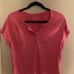 American Eagle Outfitters Pink Ribbed Top